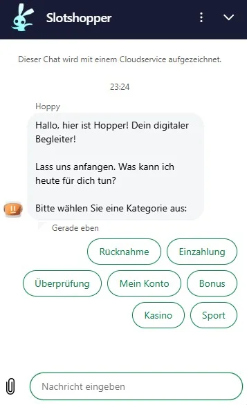 SlotsHopper Casino Kundendienst